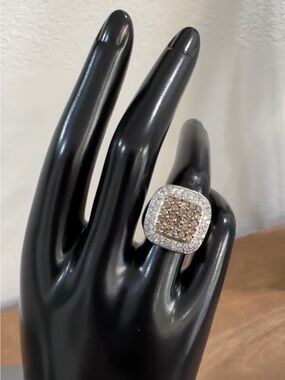 14K Diamond Pavé Square Cocktail Ring